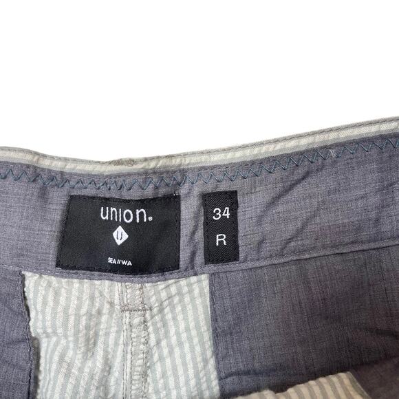 Union Men's Striped Seersucker Chino Shorts Size 34 Regular - Picture 3 of 4